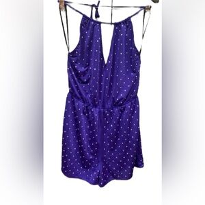 BNWT 2b BEBE purple romper, shorts and halter size M